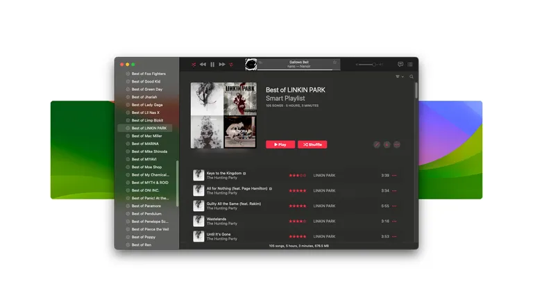 A screenshot of a smart playlist in Apple Music.